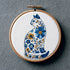 Floral Cat Embroidery Design