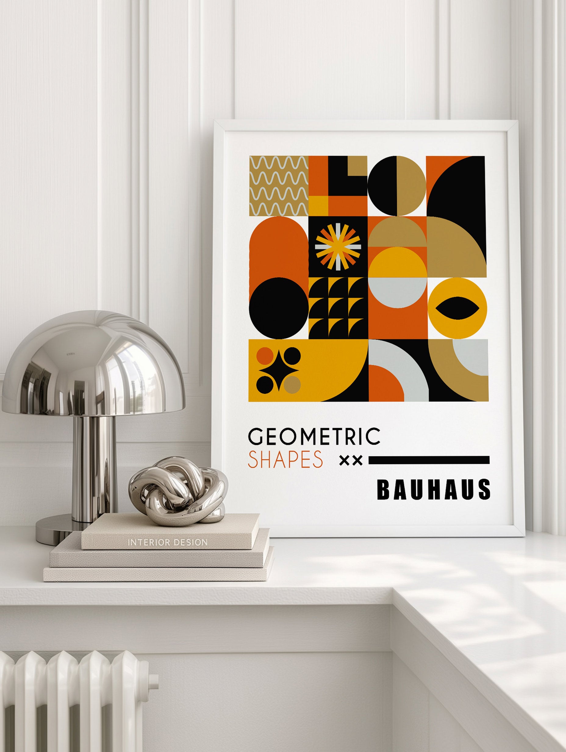 Bauhaus Shape Grid Poster Mockup