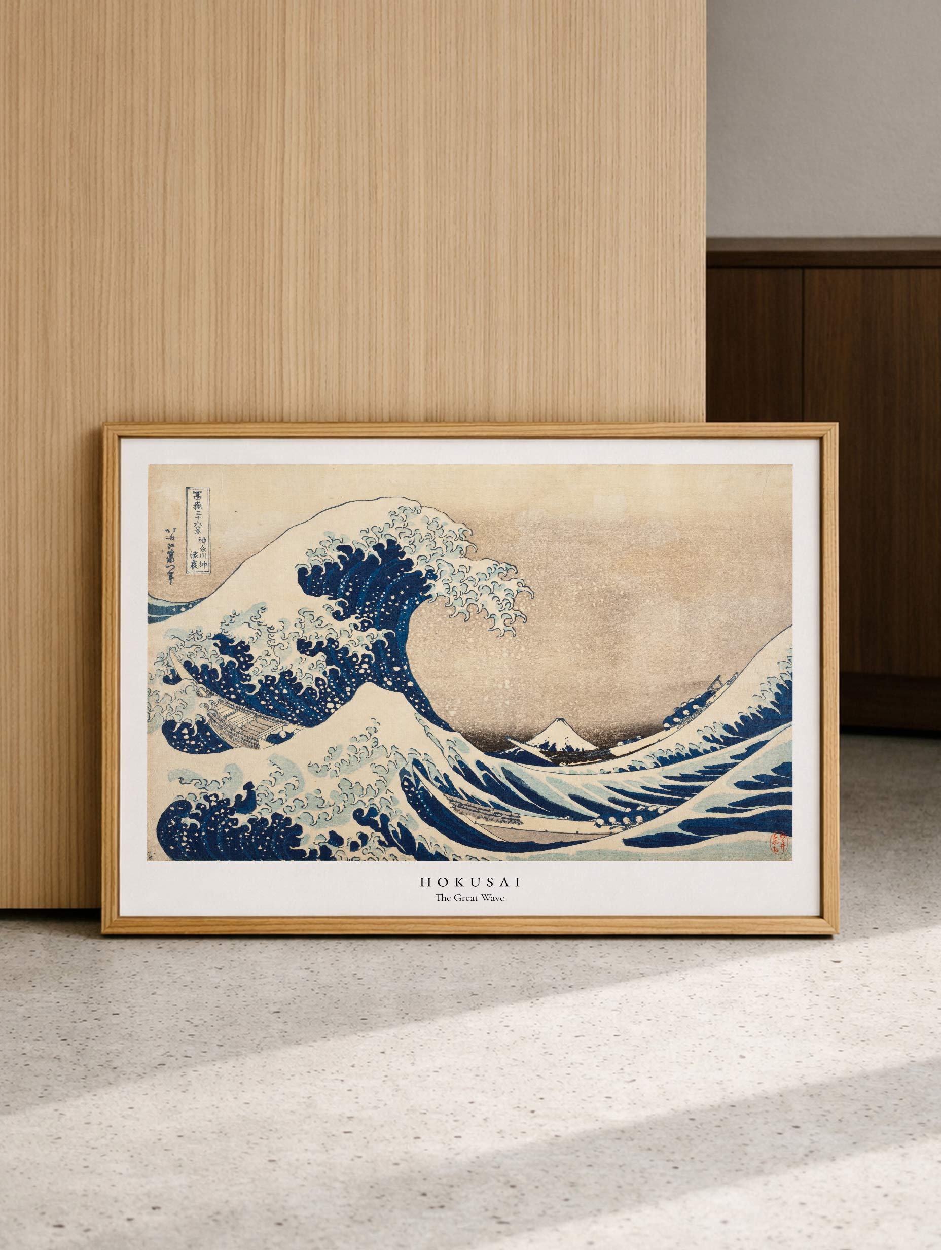 The Great Wave off Kanagawa - Hokusai Mockup