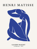Matisse Blå Silhuett Figur Poster