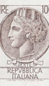 100 Lire Italian Postage Stamp Vintage Poster