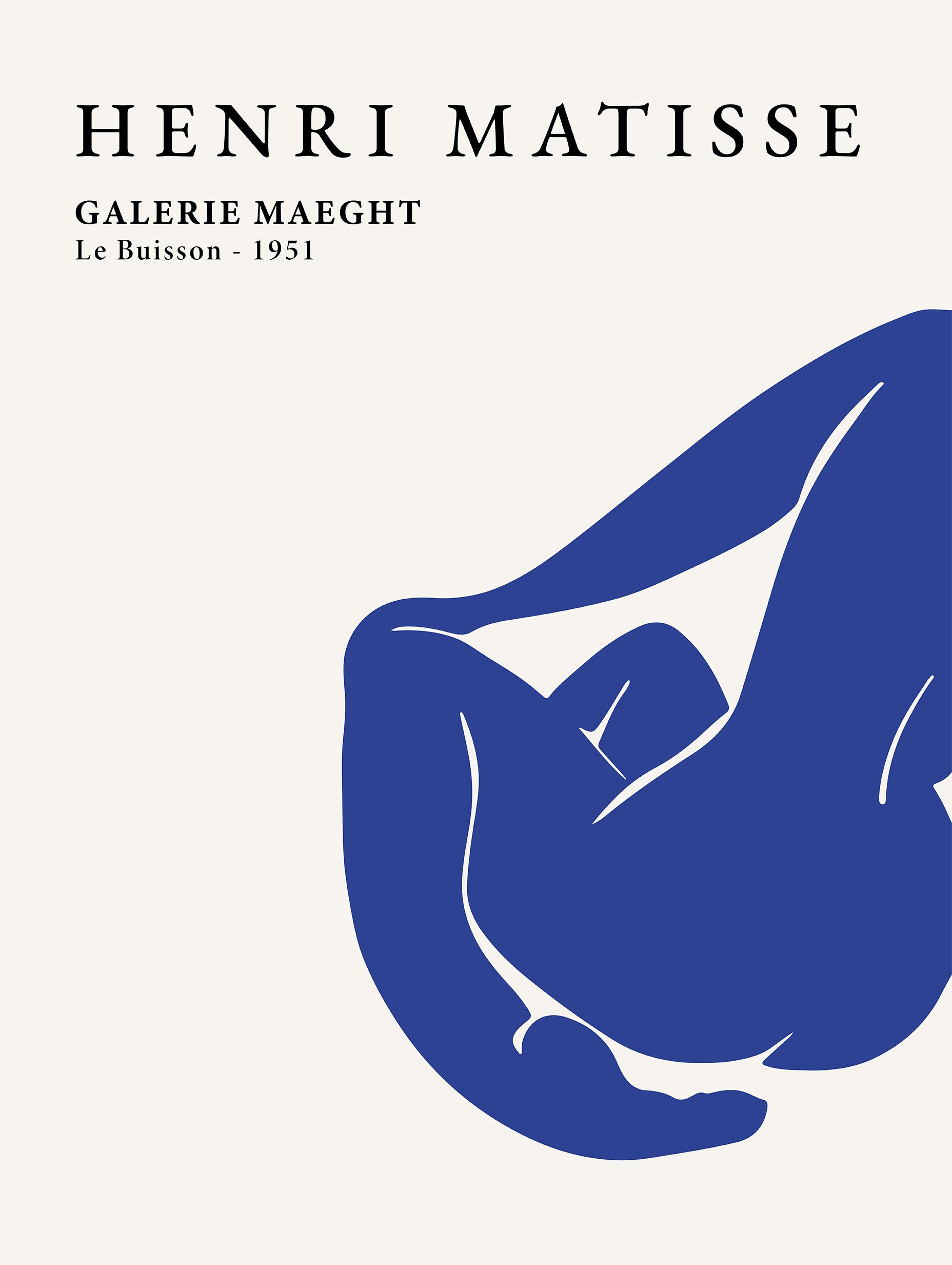 Matisse Le Buisson blå formaffisch