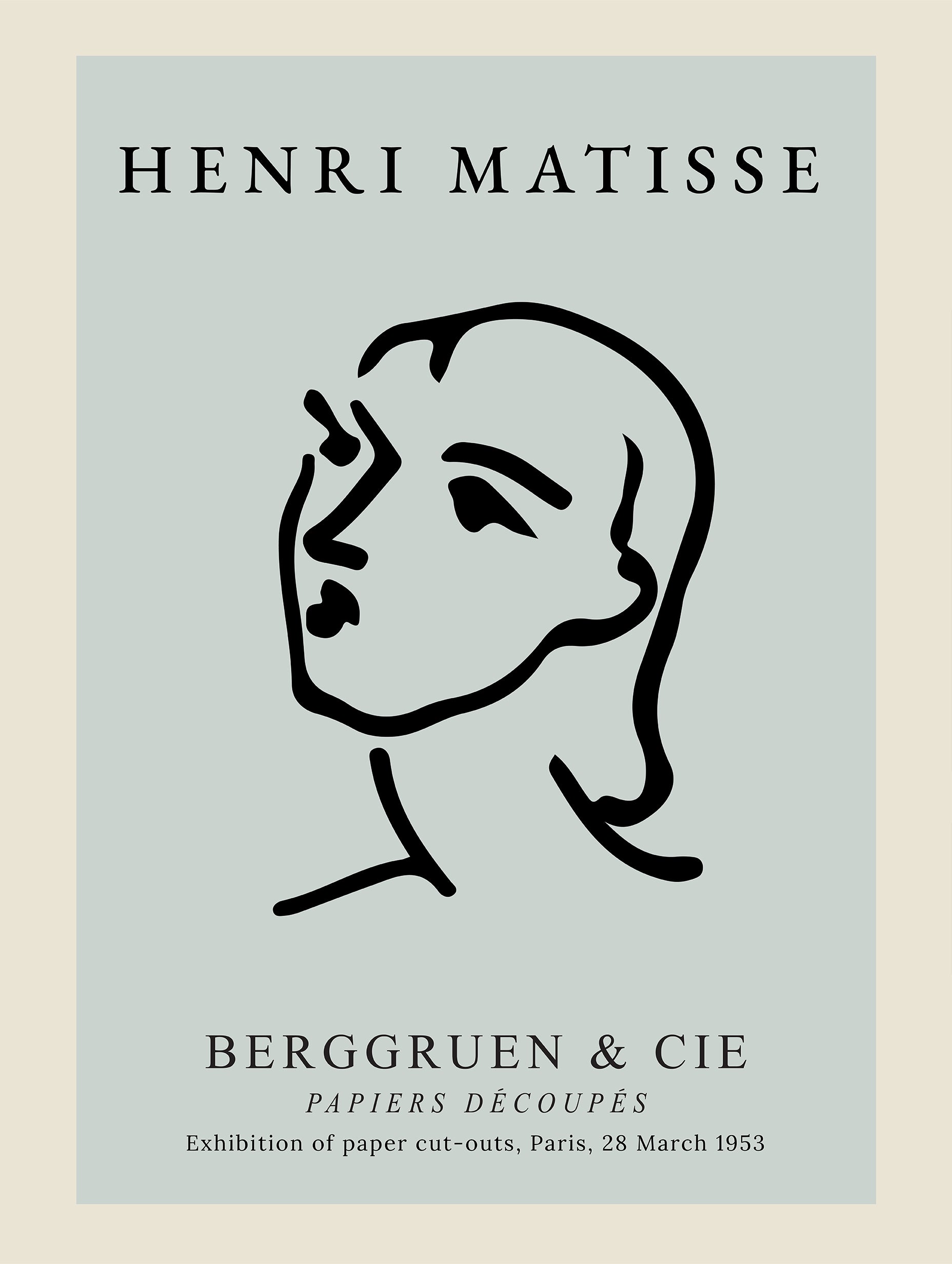 Matisse Profillinjeporträtt Poster