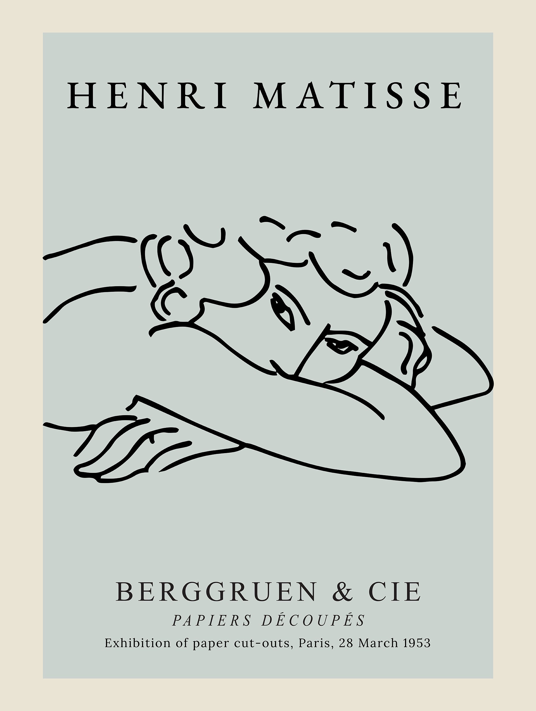 Matisse liggande figurlinjeposter