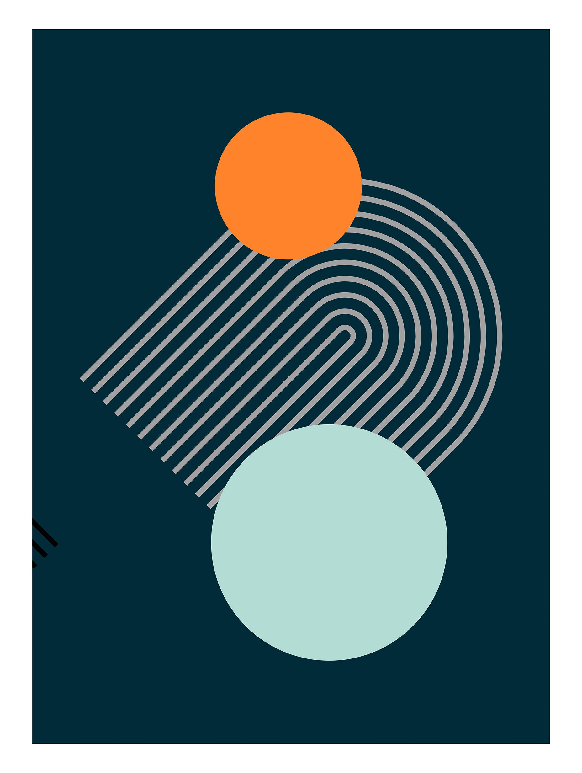 Midnight Arc Bauhaus Poster