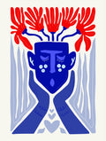 Abstrakt blommig poster med blommotiv