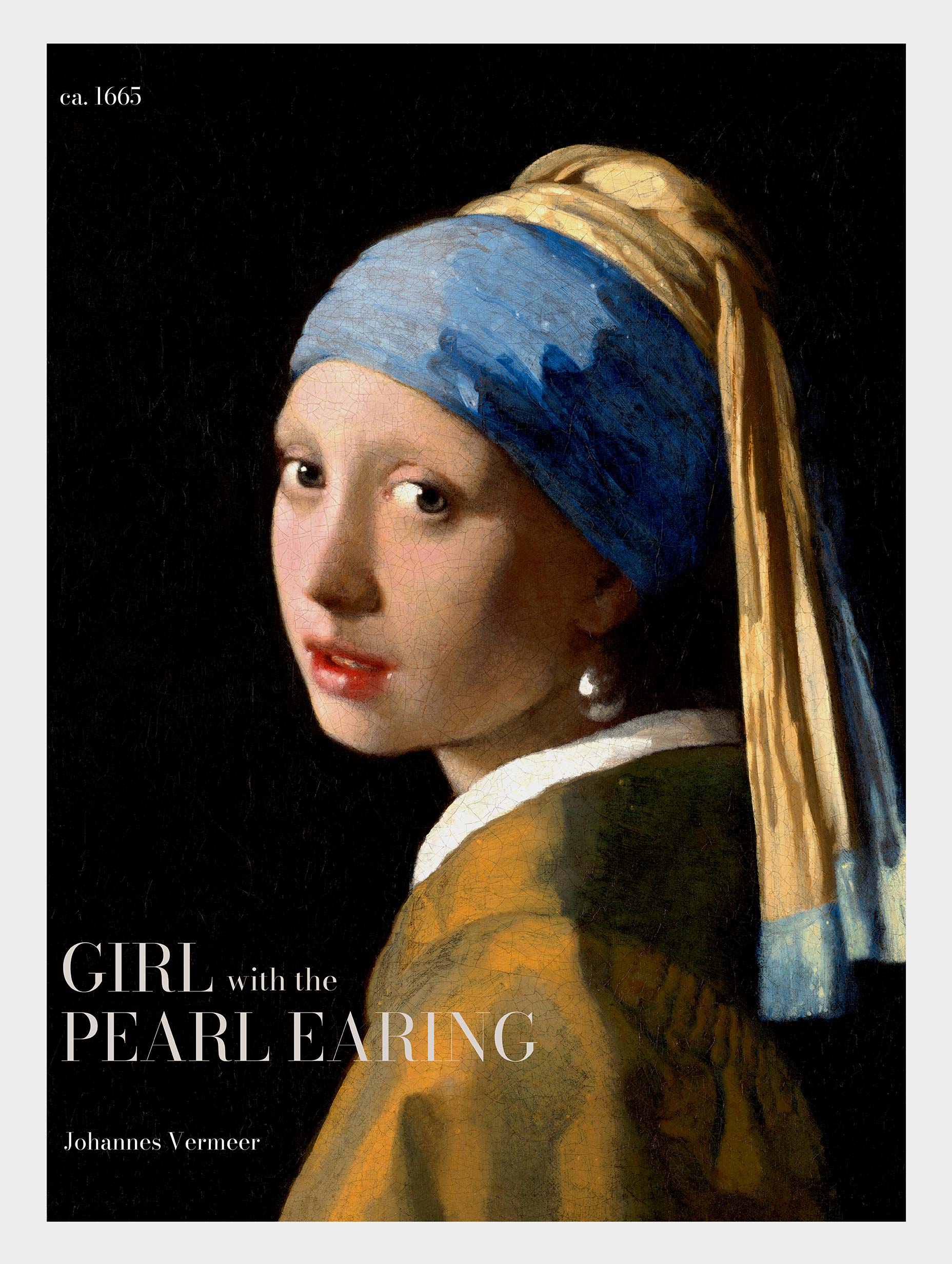 Flickan med pärlörhänget - Johannes Vermeer Poster nr 2