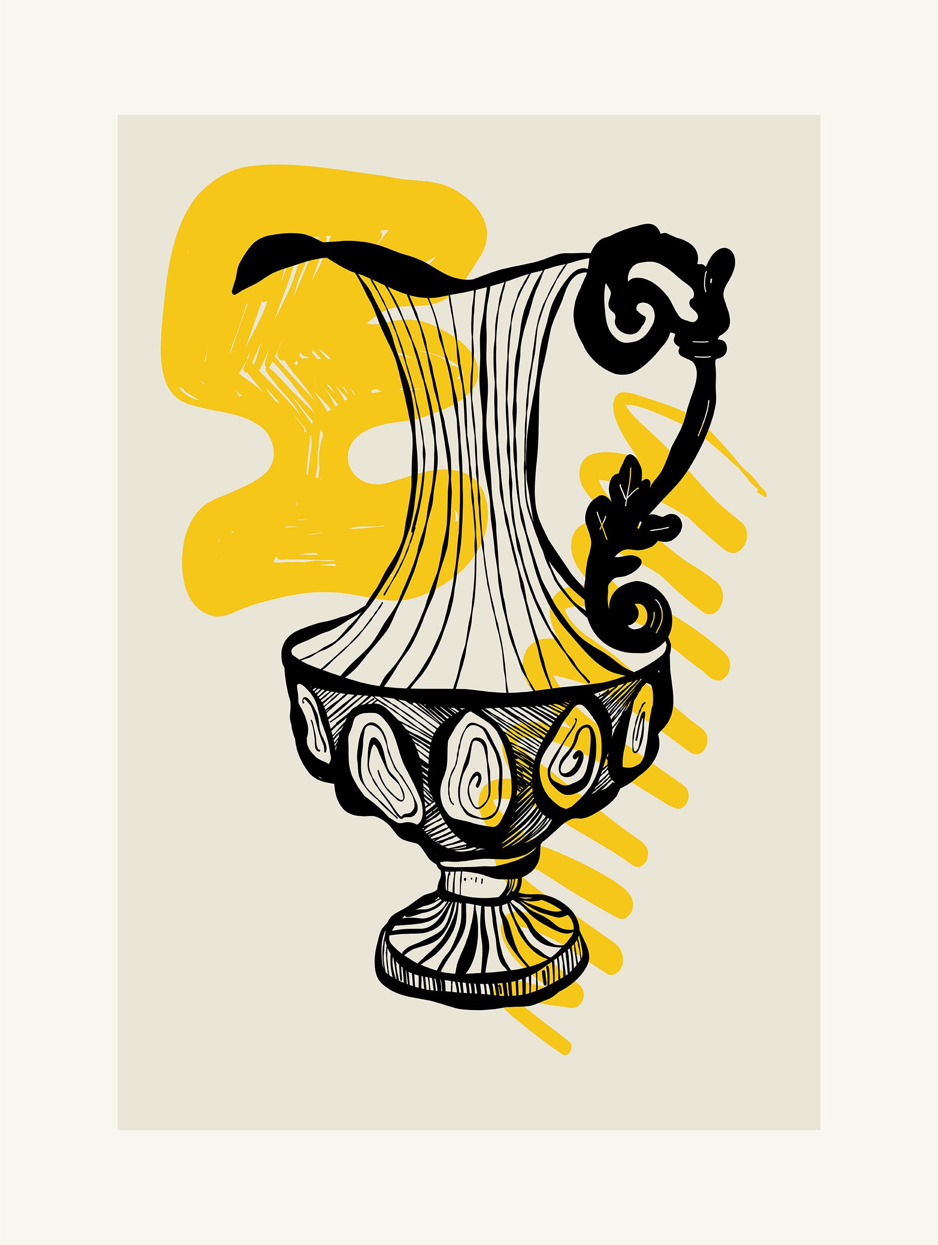 Egeisk ornamental vas-poster
