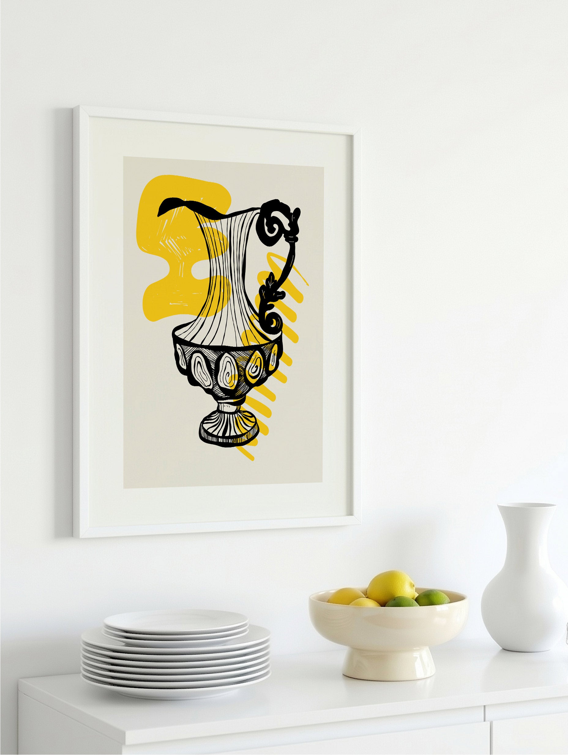 Egeisk ornamental vas-poster