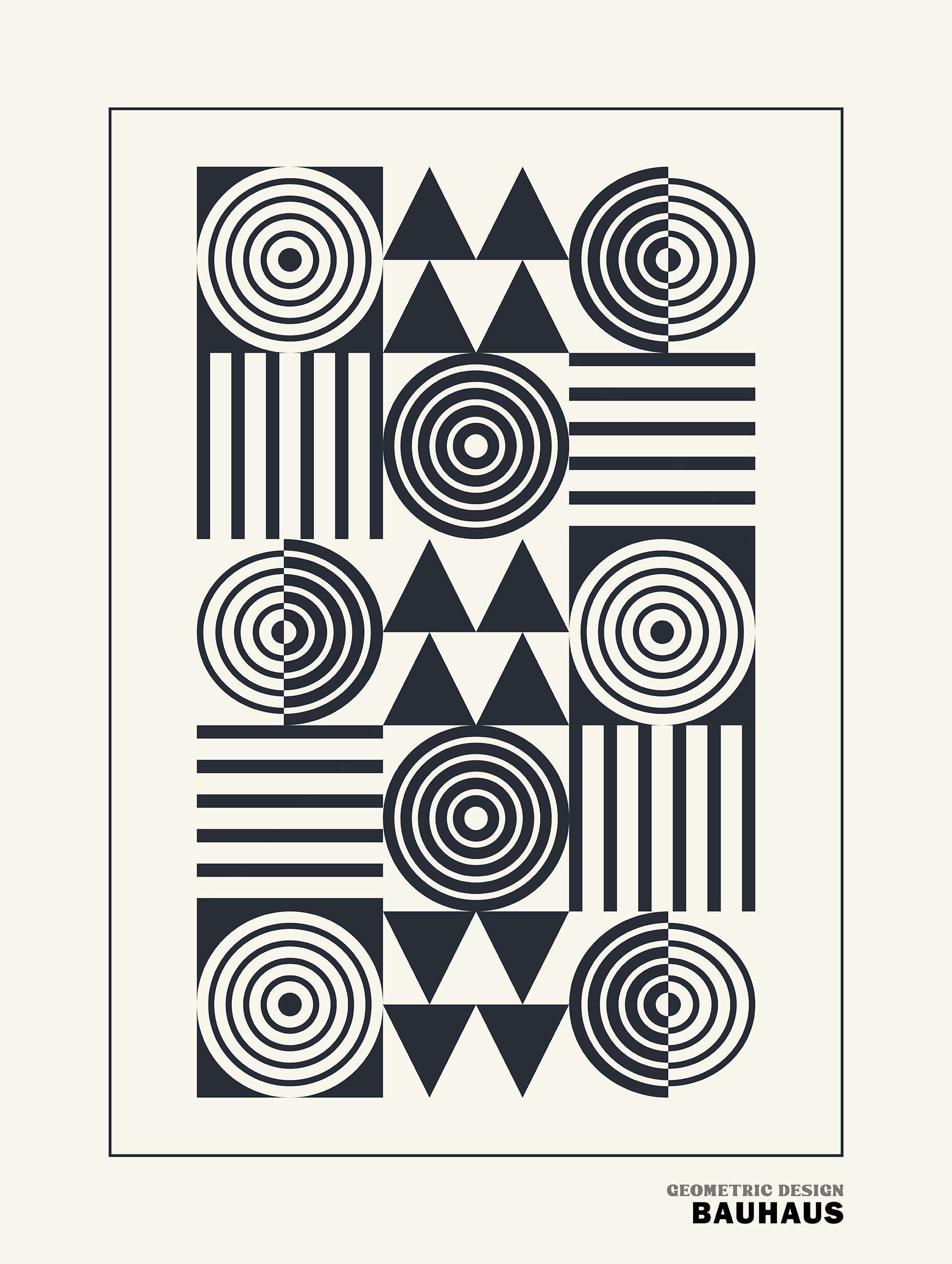 Geometric Bauhaus Poster