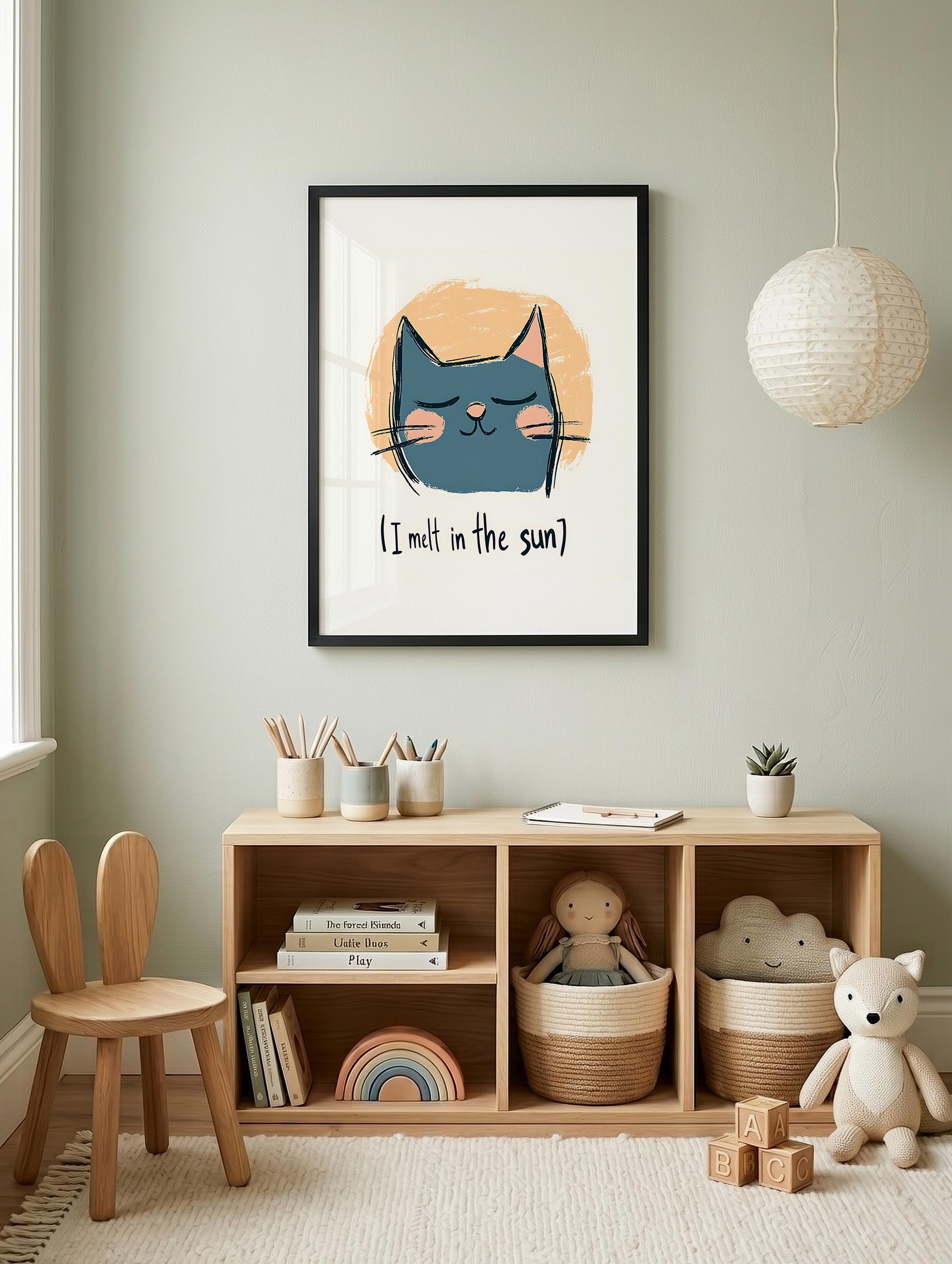 I Melt in the Sun Cat Poster Mockup