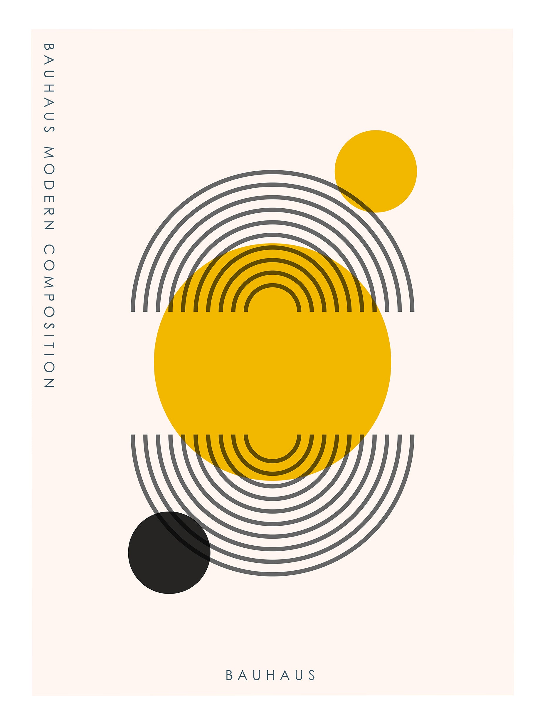 Bauhaus Point Yellow Poster