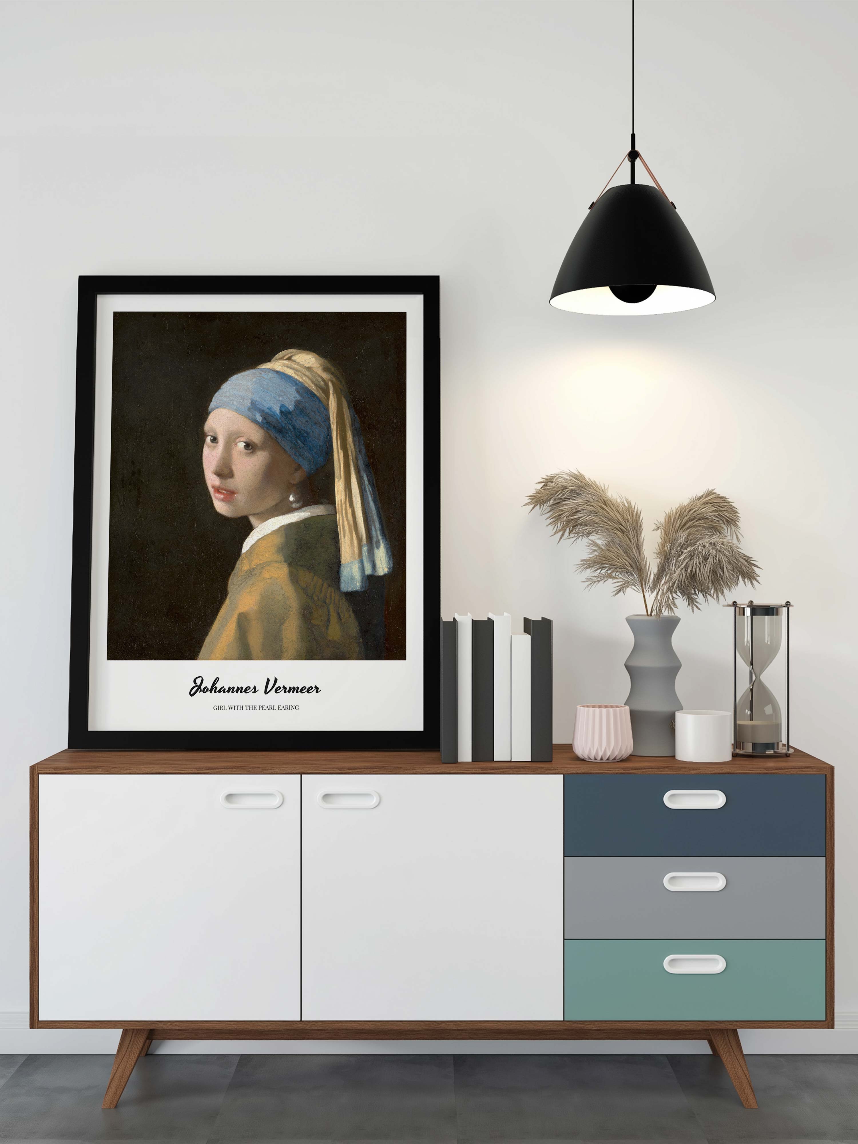 Flickan med pärlörhänget - Johannes Vermeer Poster nr 3