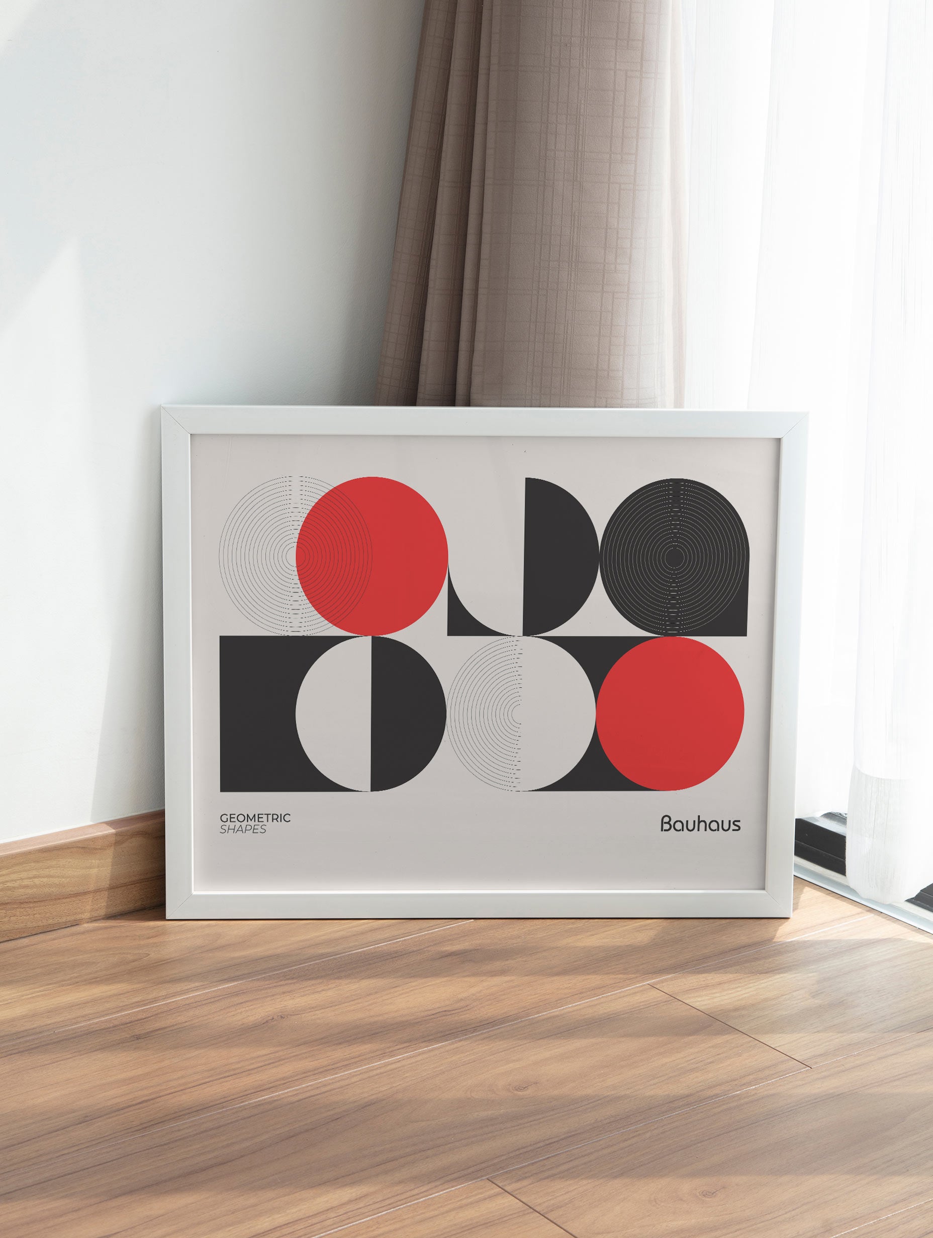 Bauhaus-rytm i form-affisch