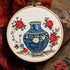 Flower Vase Embroidery Design