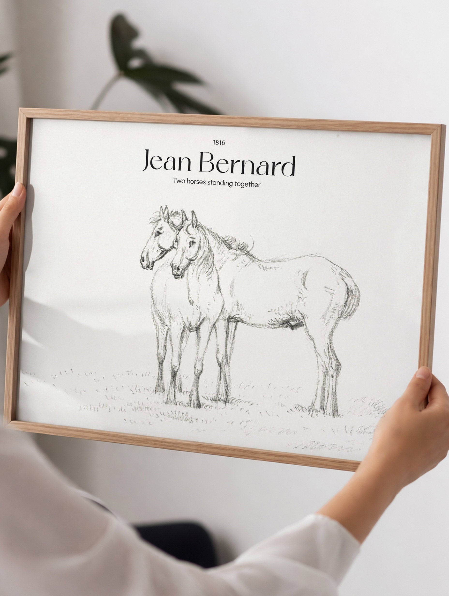 Två hästar som står tillsammans - Jean Bernard