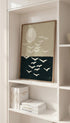 Flying Birds Painting Animal Art Print Mockup