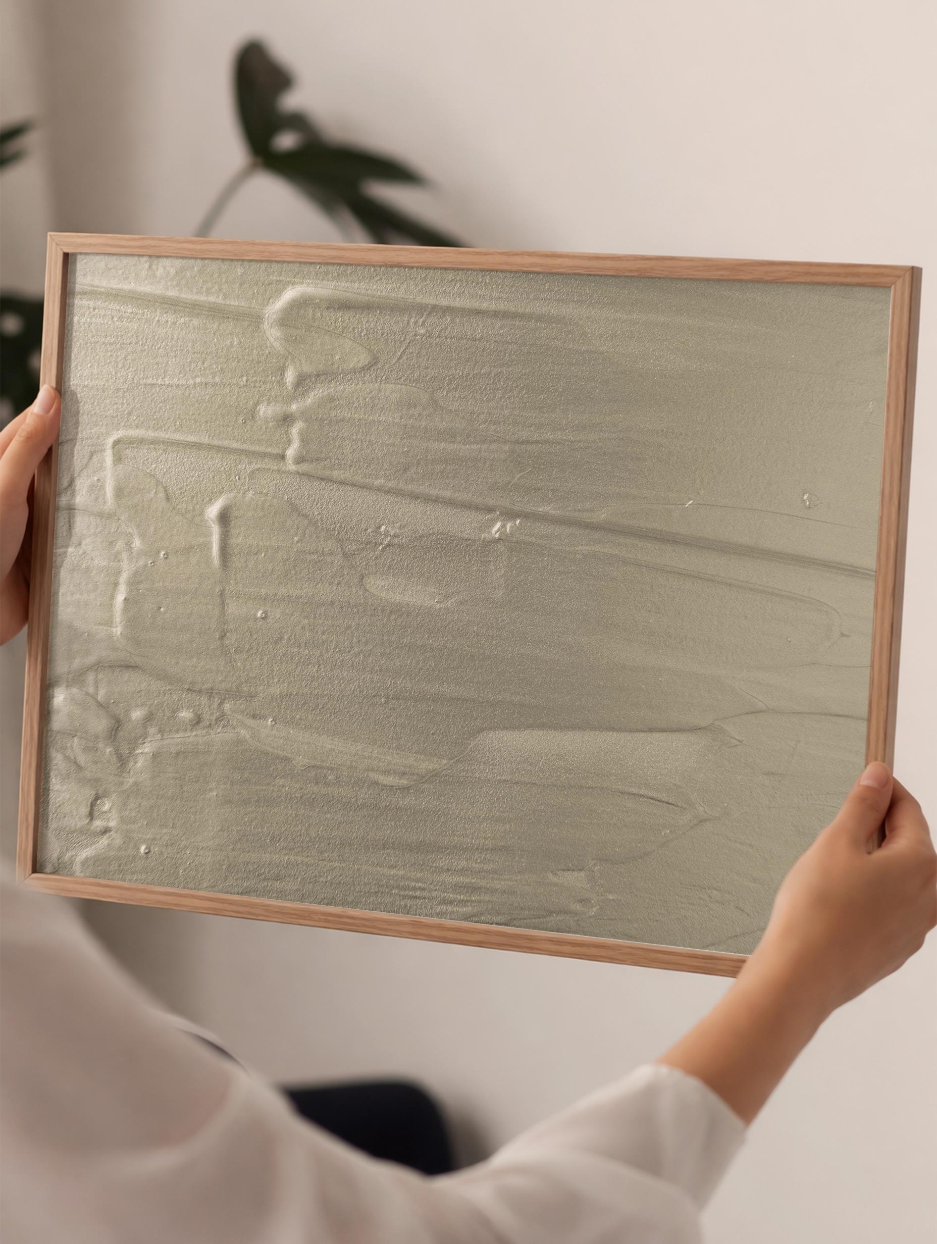Poster med titanpolerad gessotextur