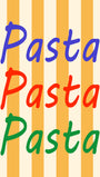 Italiensk pasta typografi poster