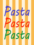 Italiensk pasta typografi poster