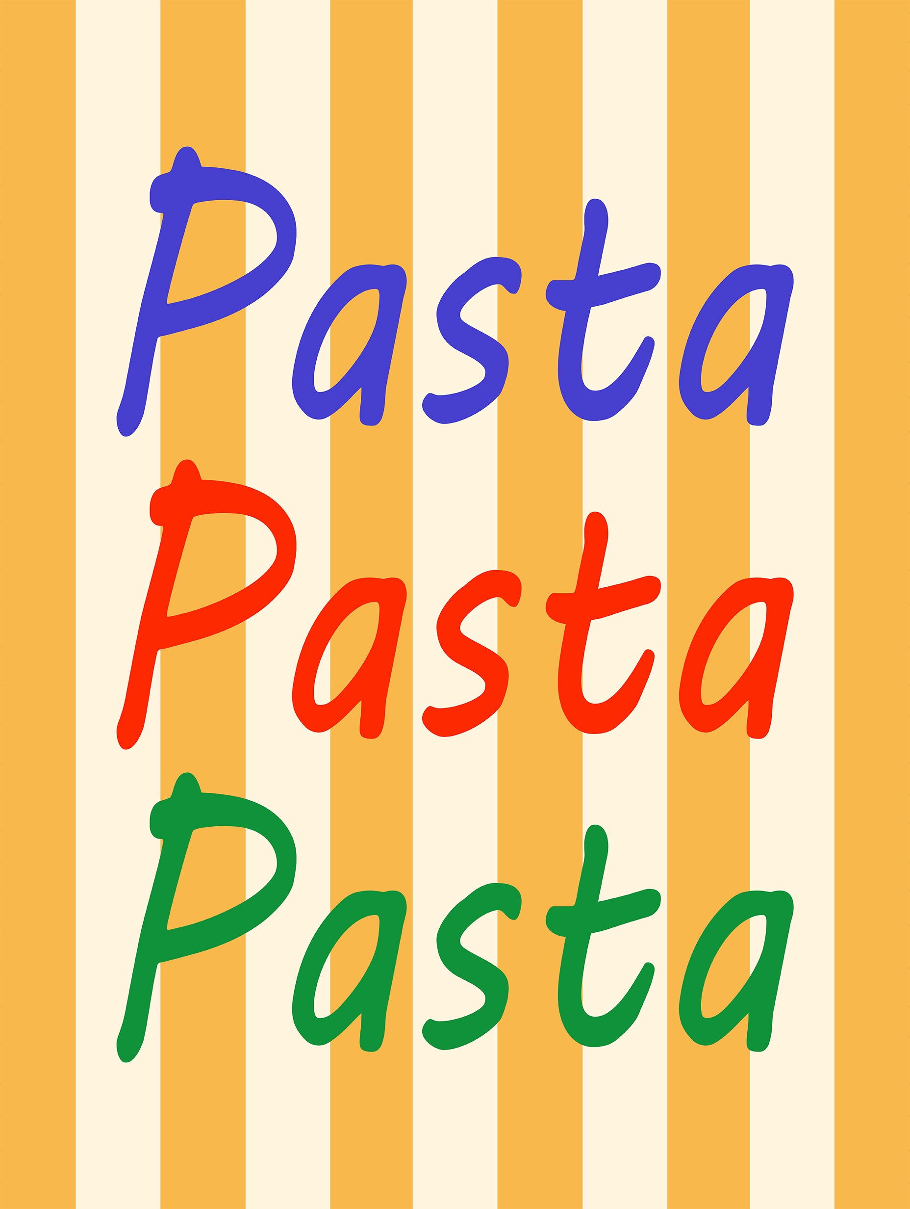 Italiensk pasta typografi poster