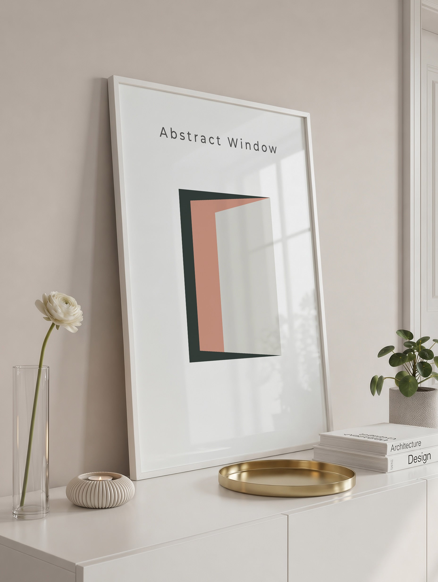 Abstrakt fönsterposter
