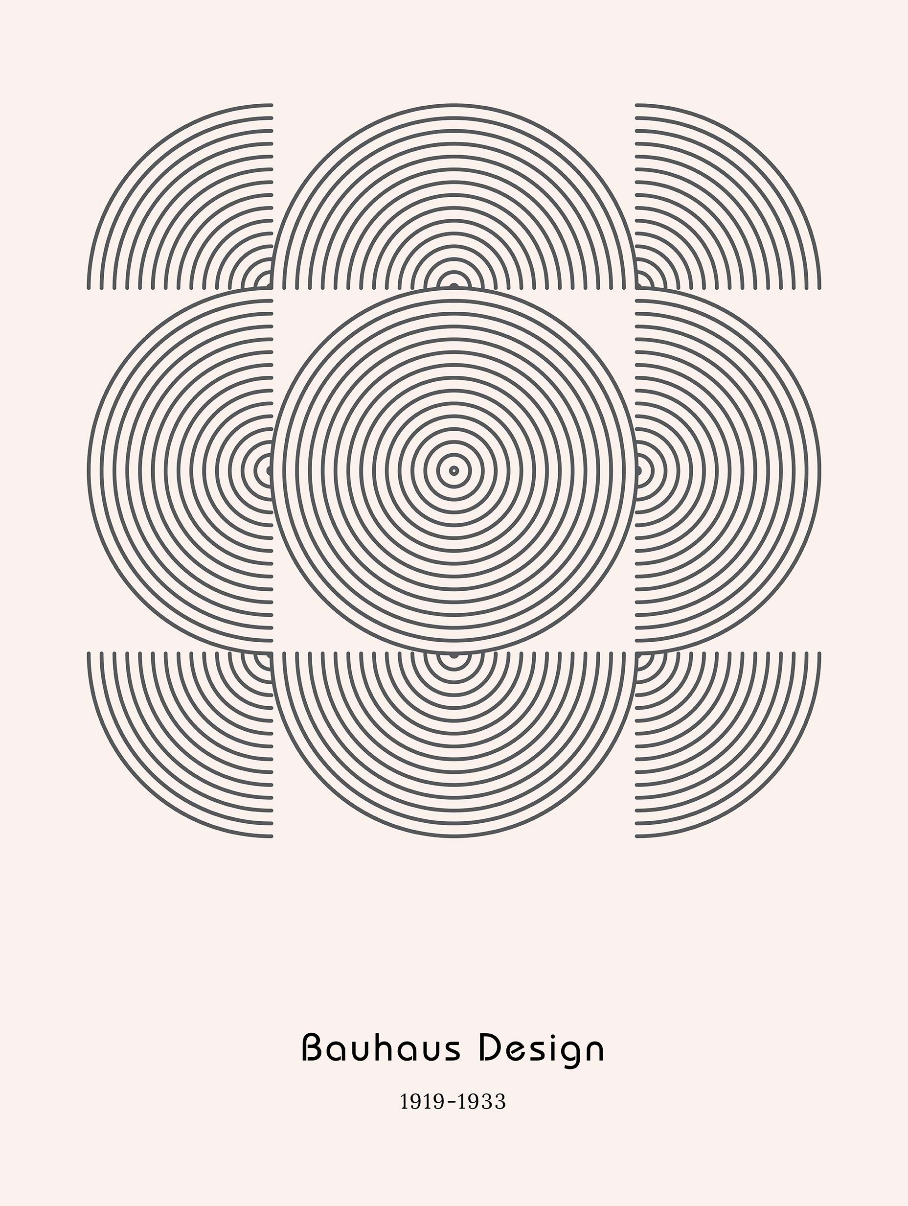 Bauhaus koncentrisk ordning affisch