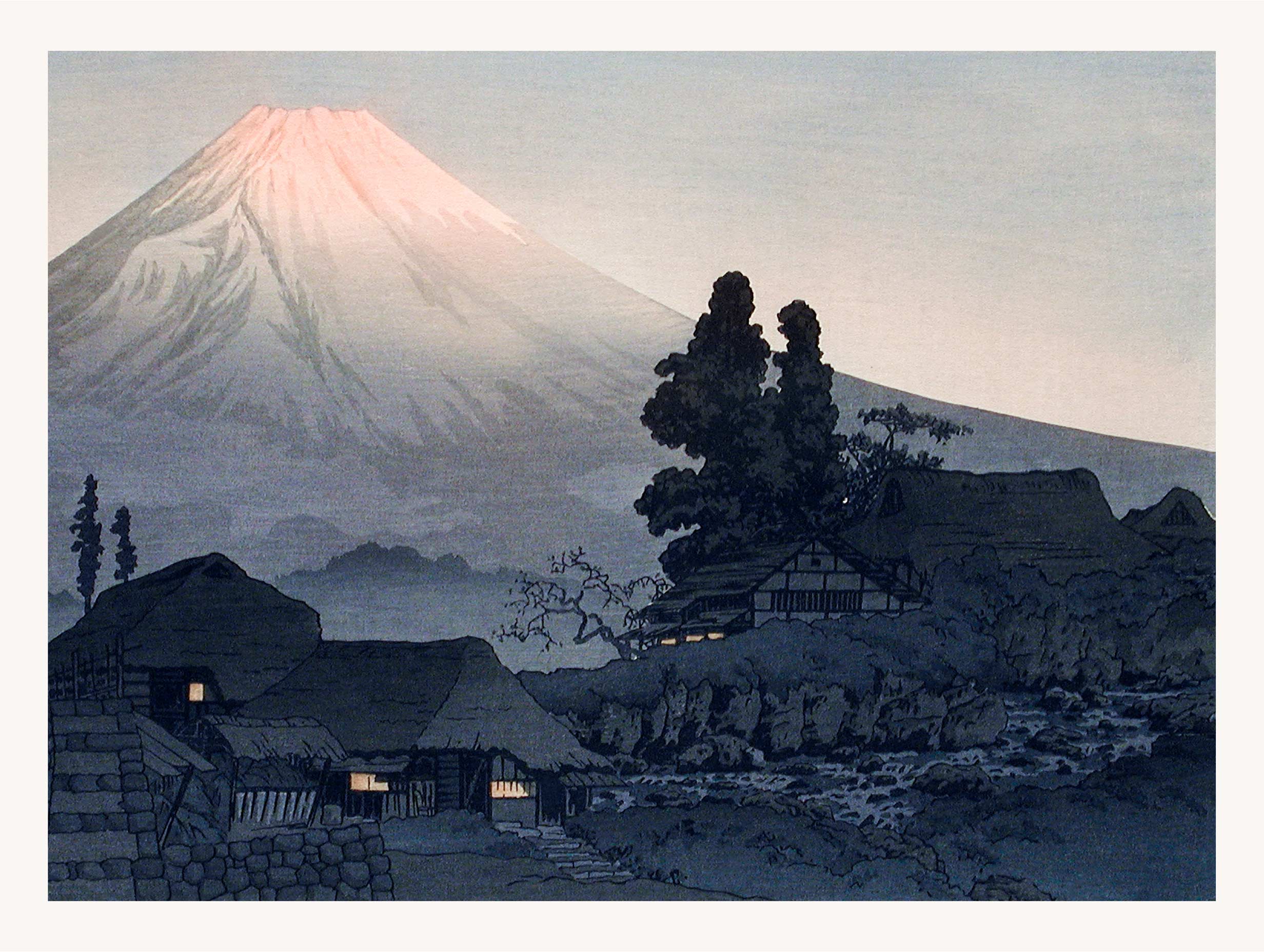Fuji at Mizukubo Evening Poster