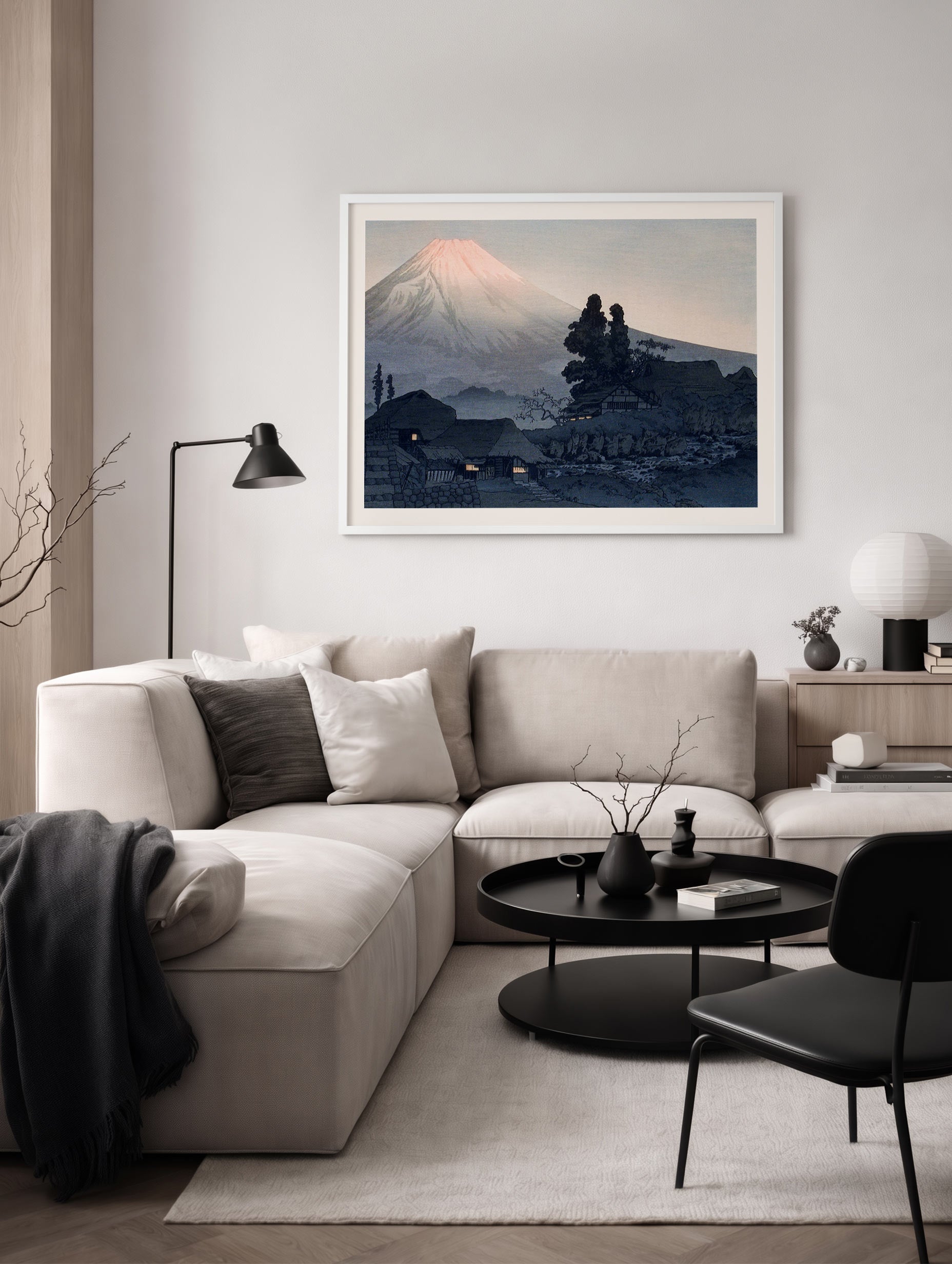 Fuji at Mizukubo Evening Poster Mockup