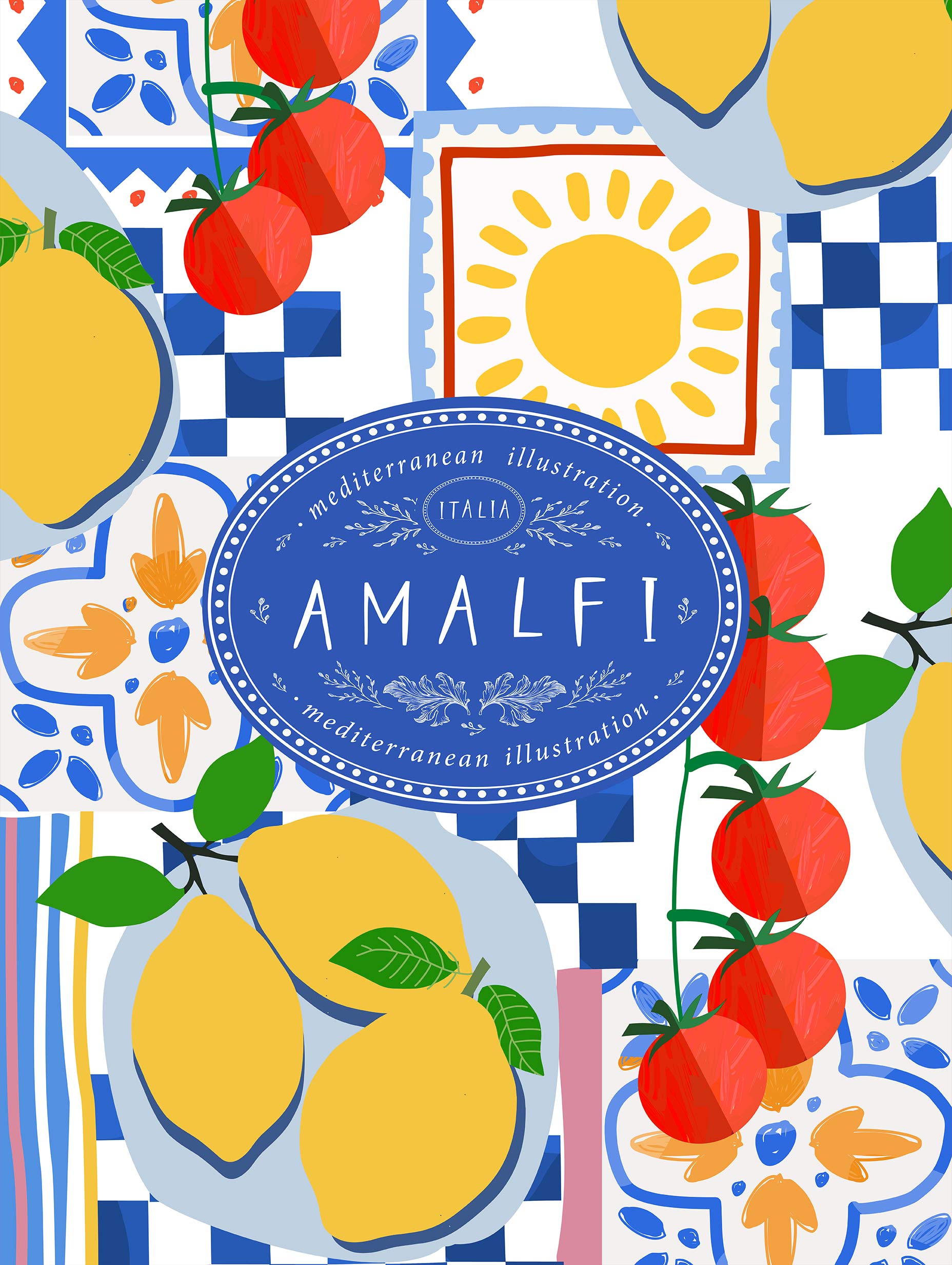 Amalfi Medelhavsaffisch