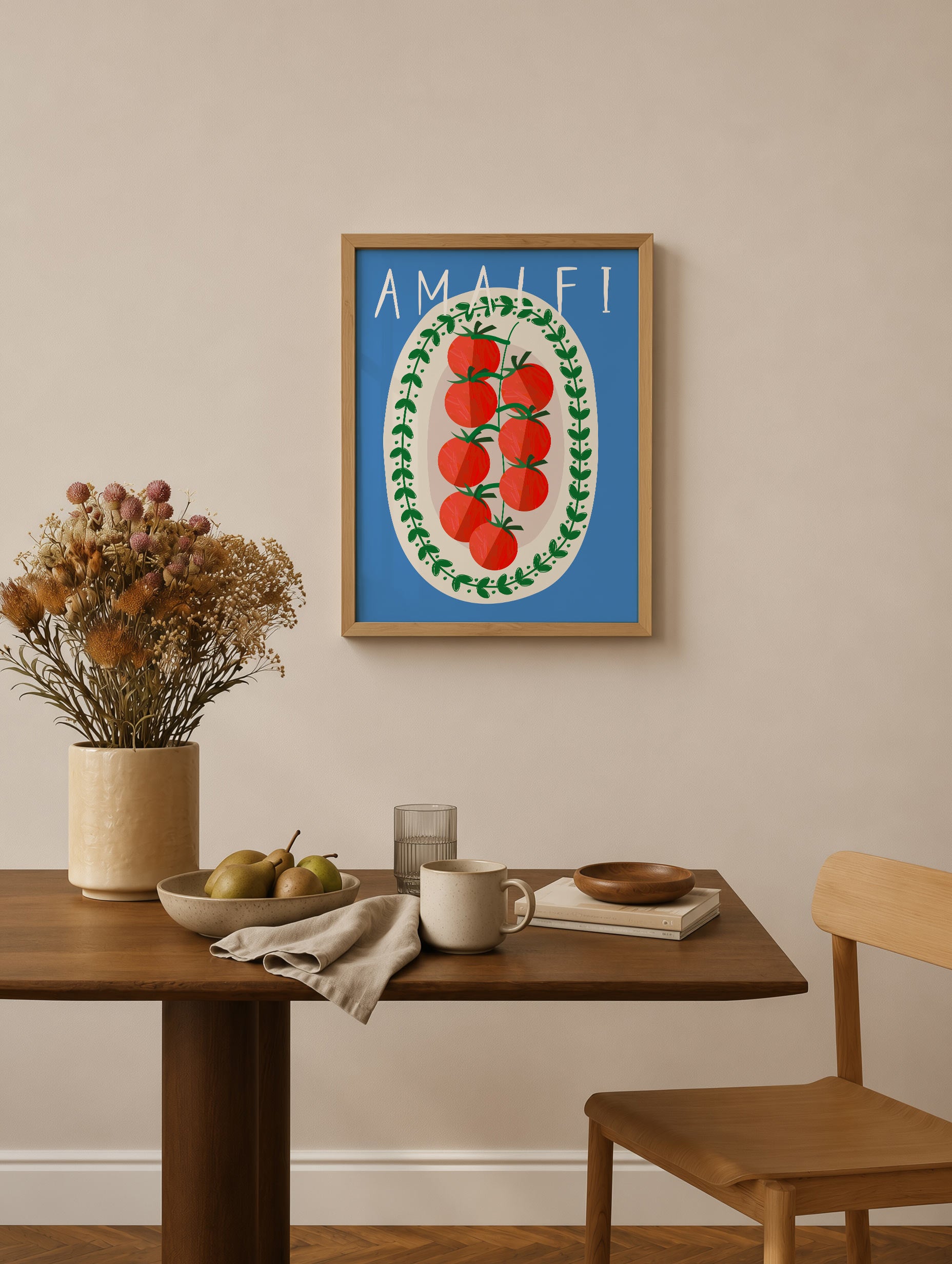 Amalfi Tomato Plate Poster Mockup