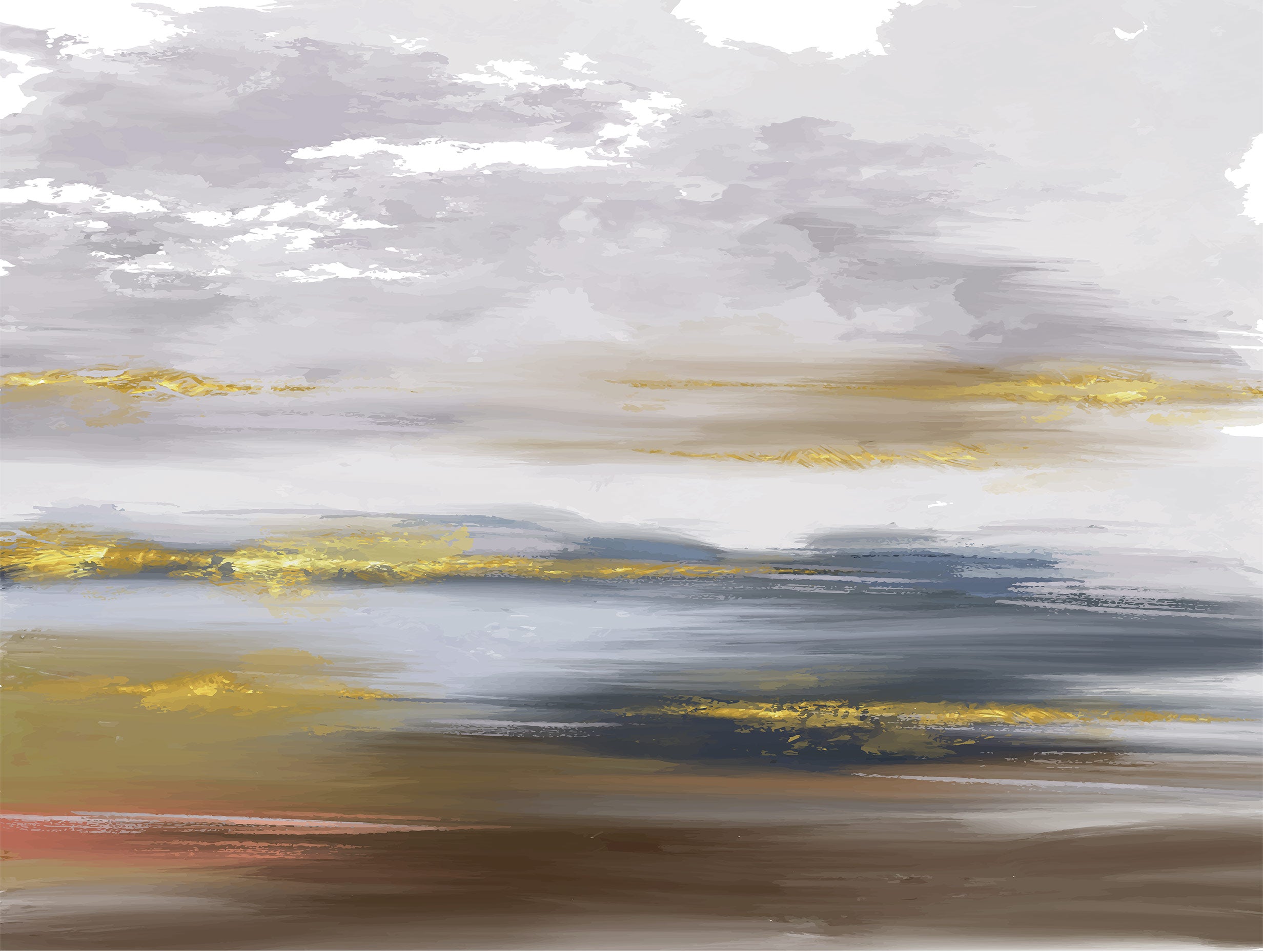 Misty Earth Abstract Poster