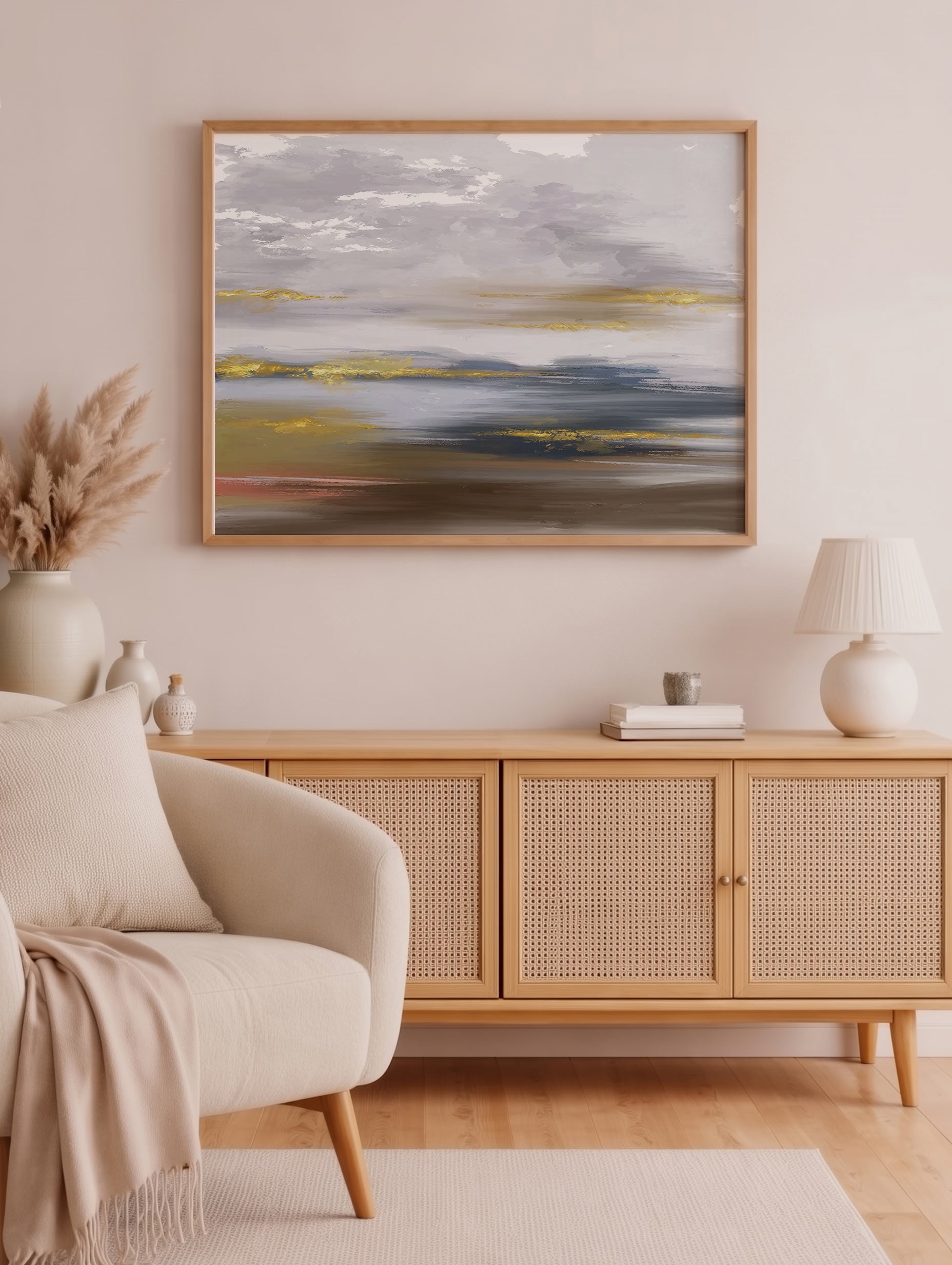 Misty Earth Abstract Poster Mockup