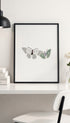 Two Butterflies Kamisaka Sekka Art Print Mockup