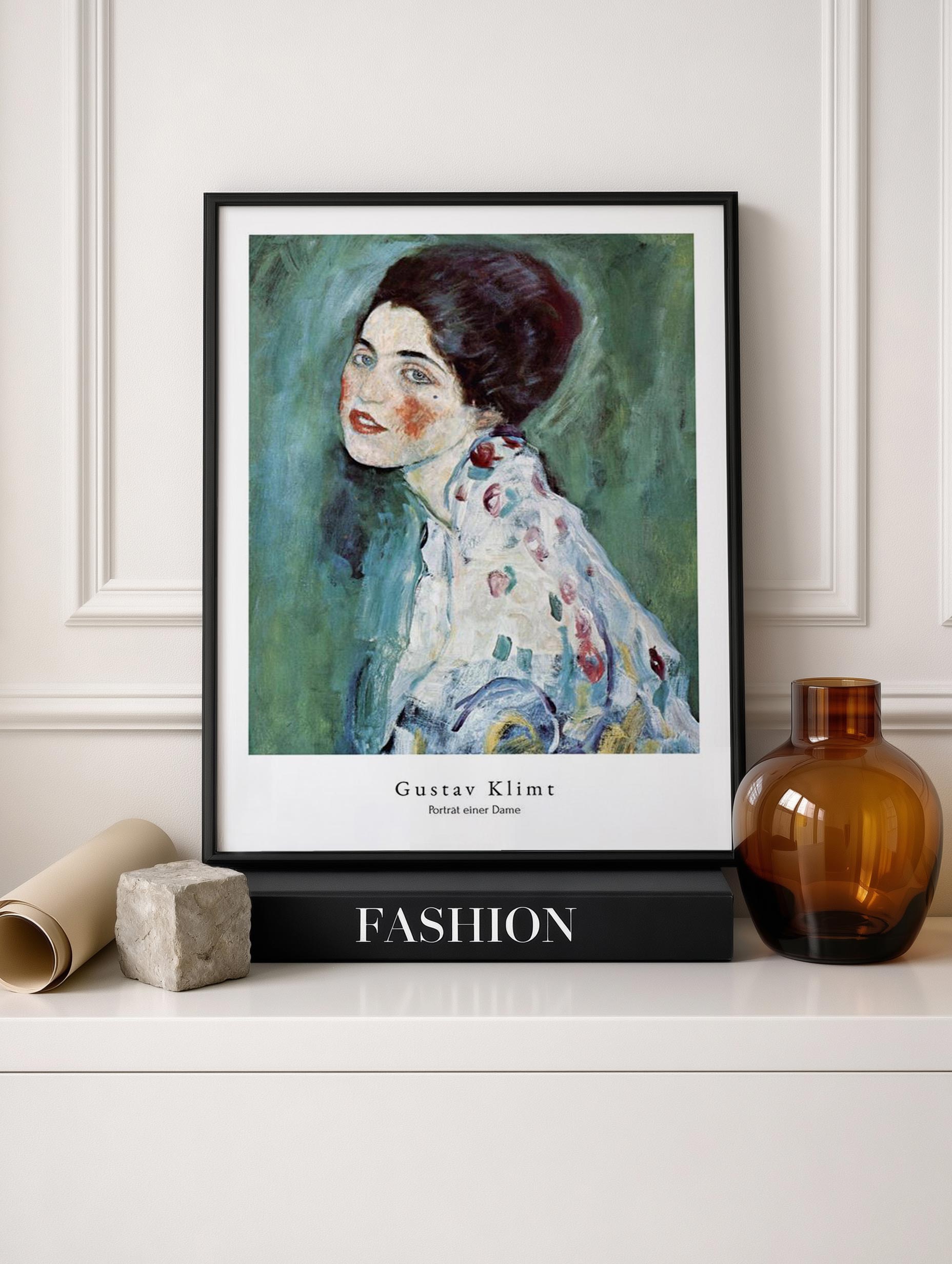 Portrait of a Lady - Gustav Klimt Art Print Mockup