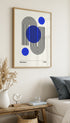 Bauhaus Blue Geometry Poster Mockup