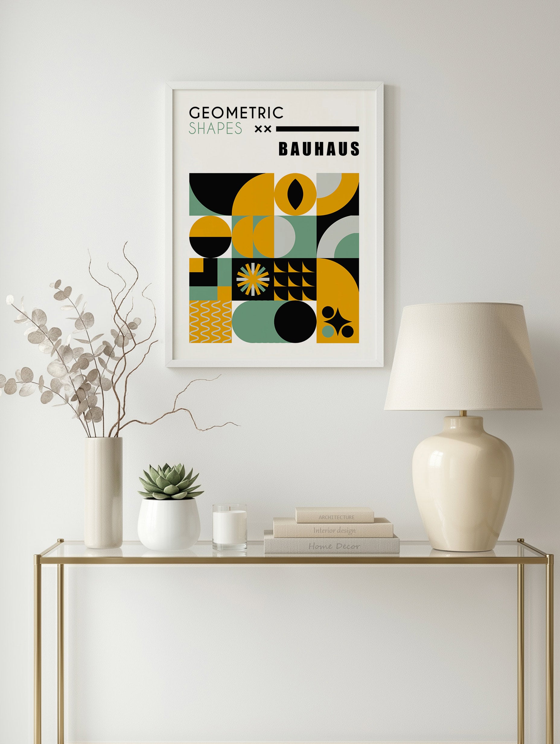 Bauhaus Retro Poster Mockup