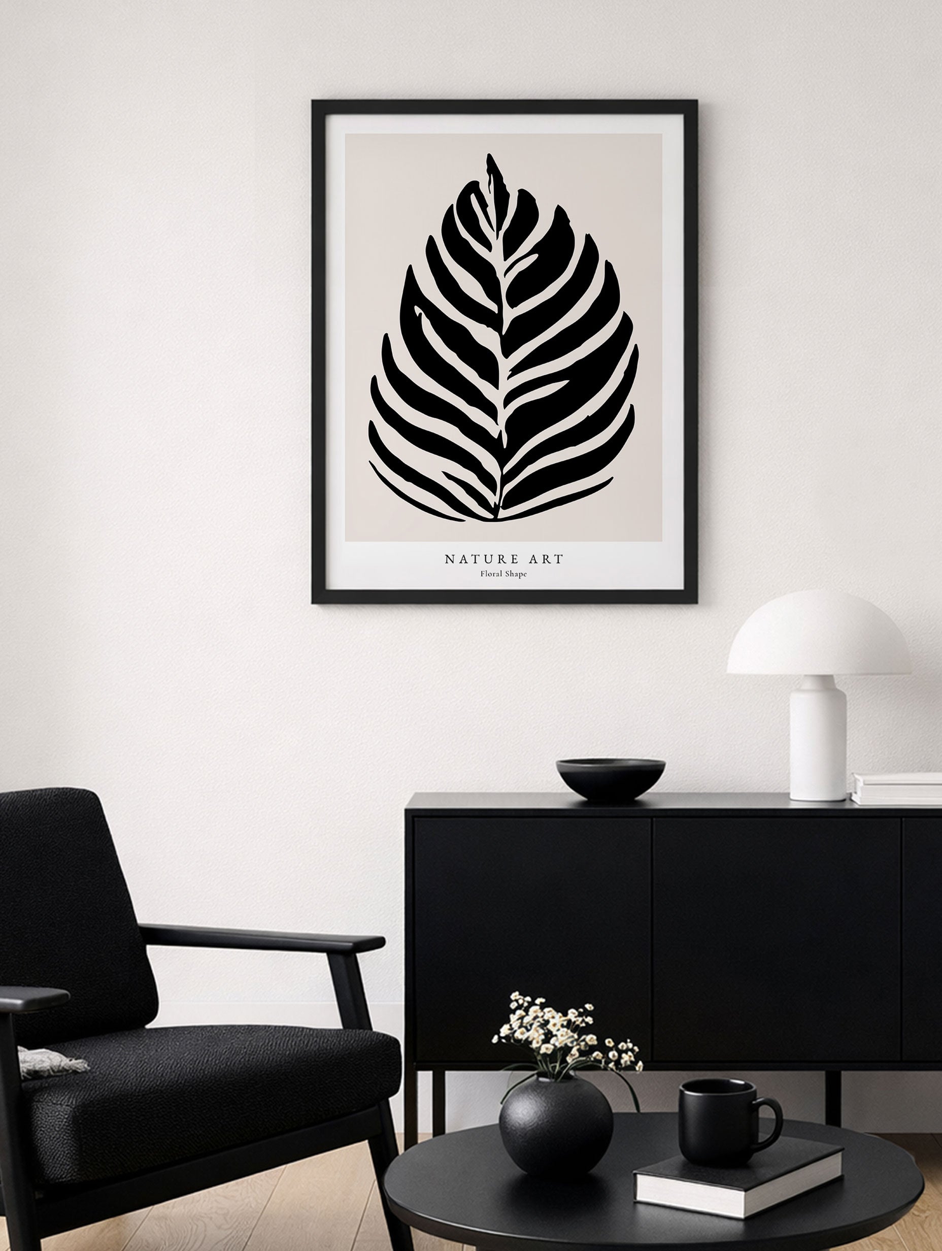 Floral Shape Poster Mockup