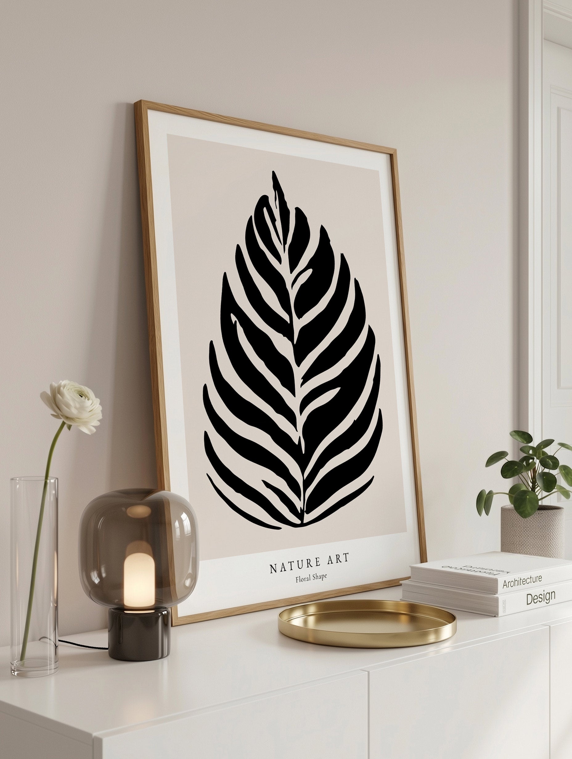 Floral Shape Poster Mockup