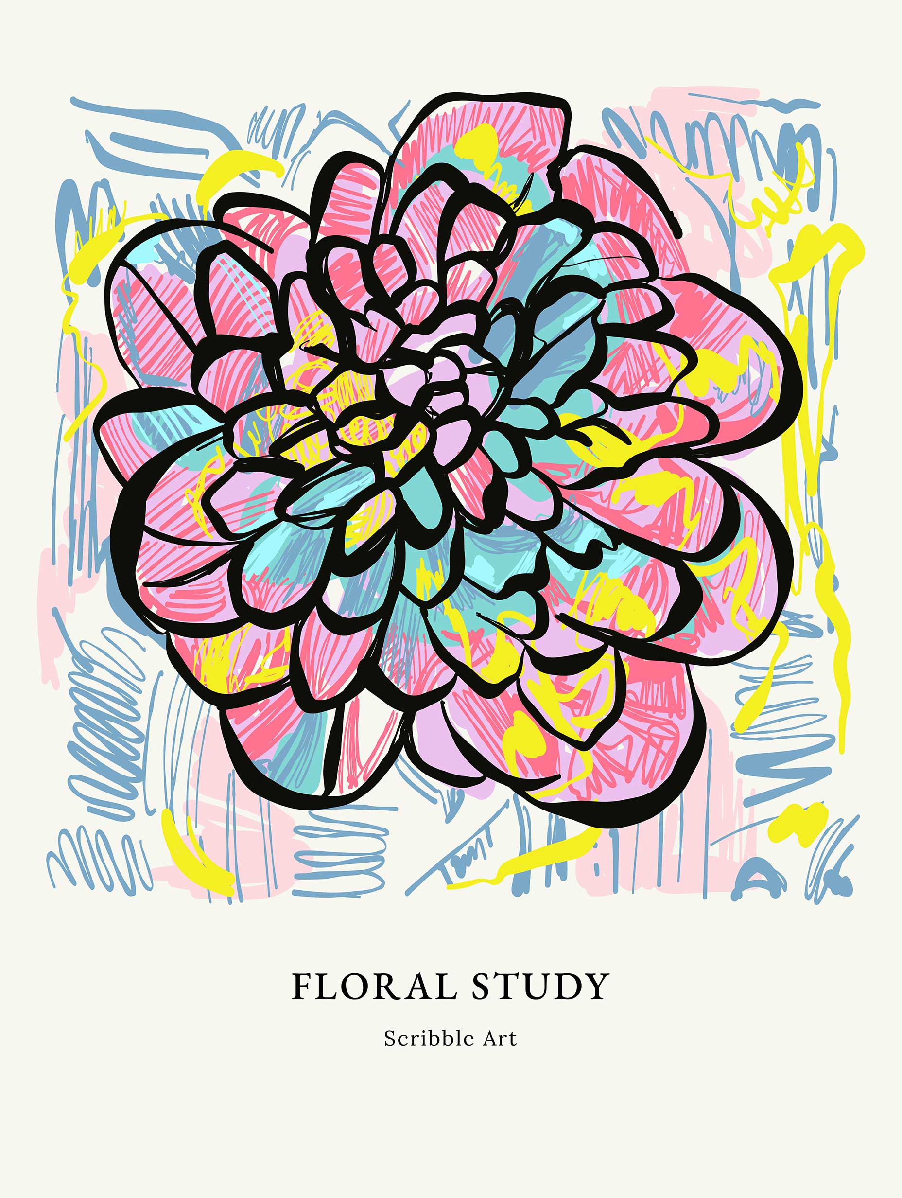 Blomsterstudieposter