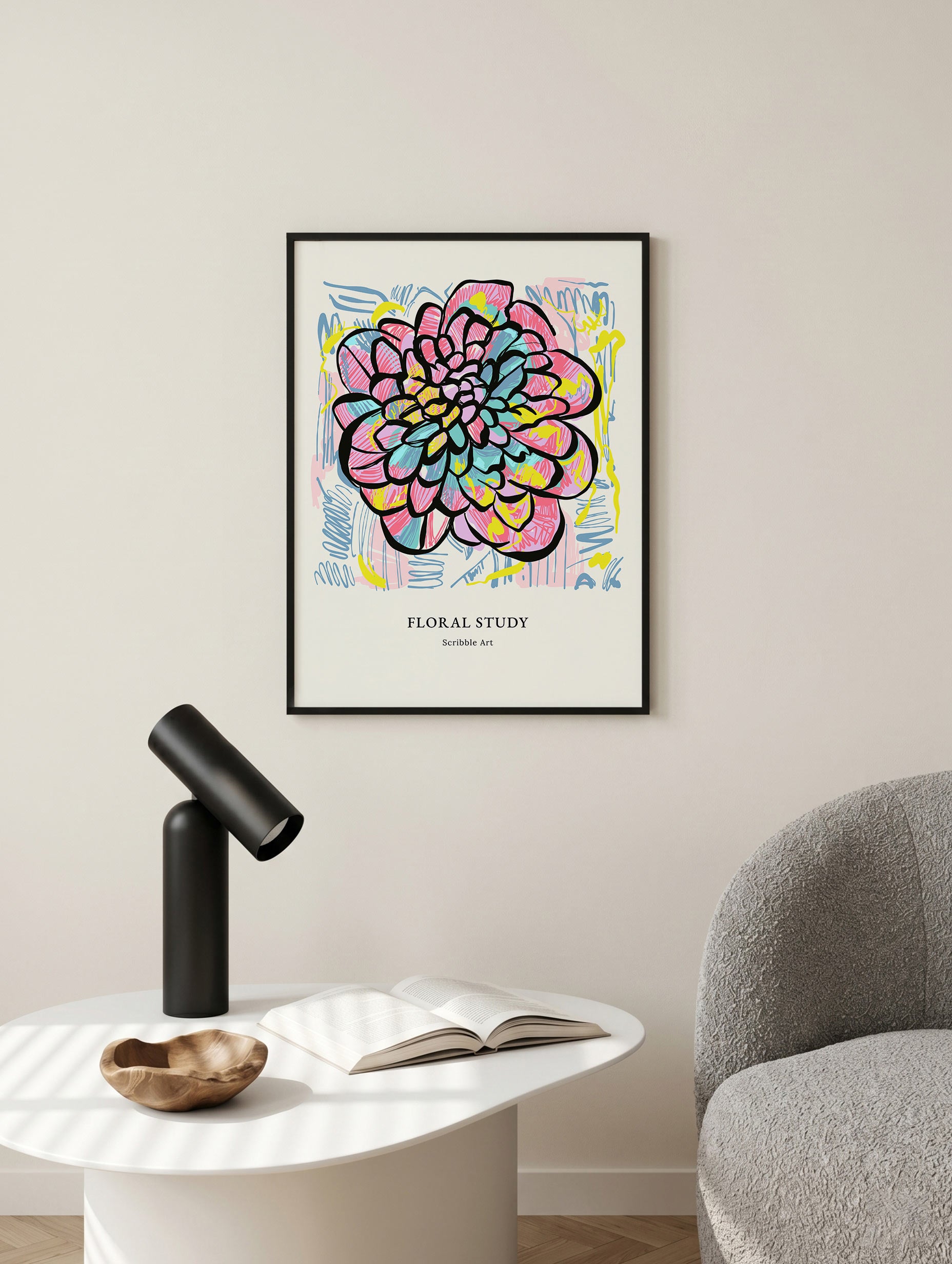 Blomsterstudieposter