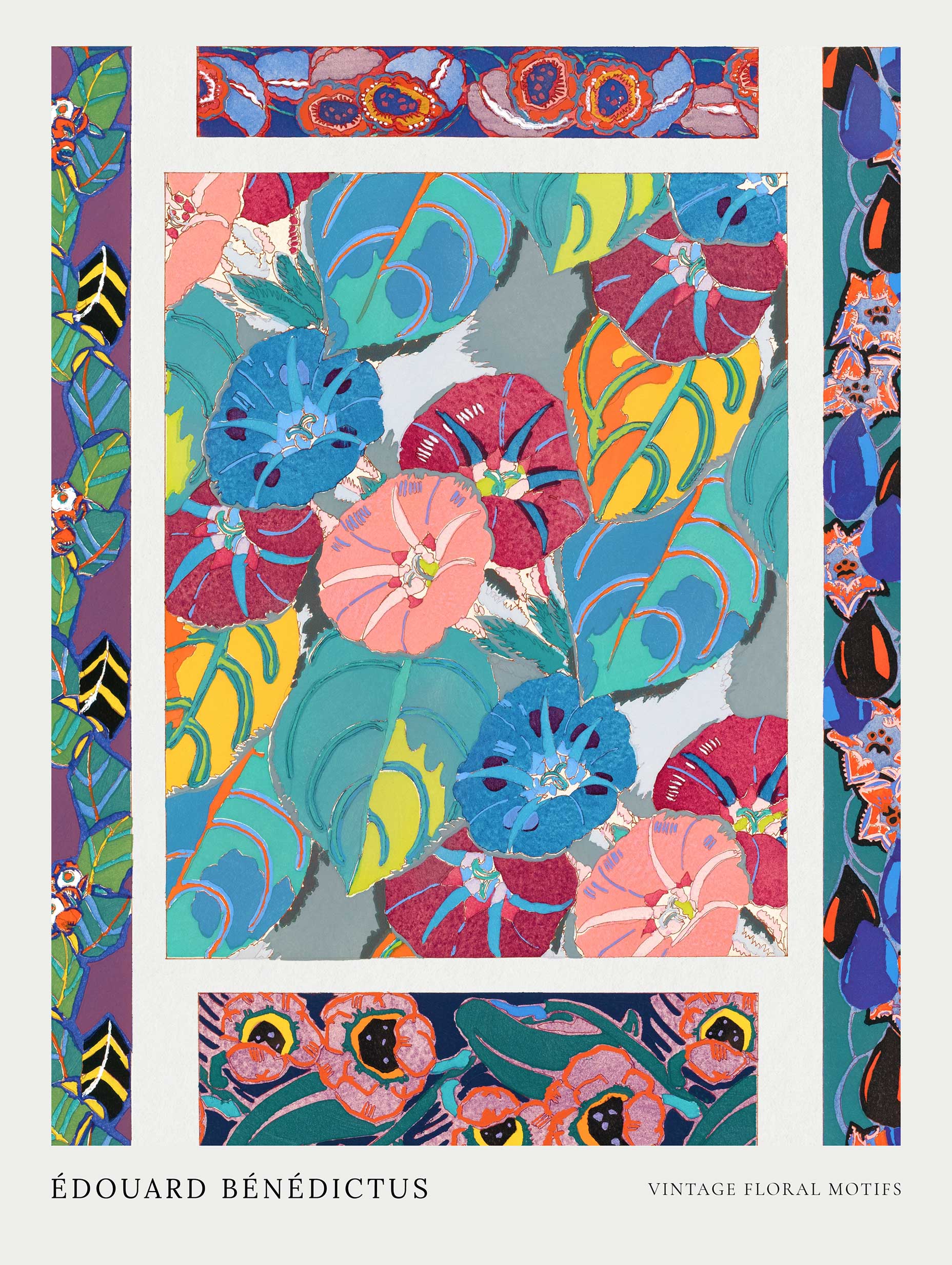 Vintage blommotiv - Édouard Bénédictus