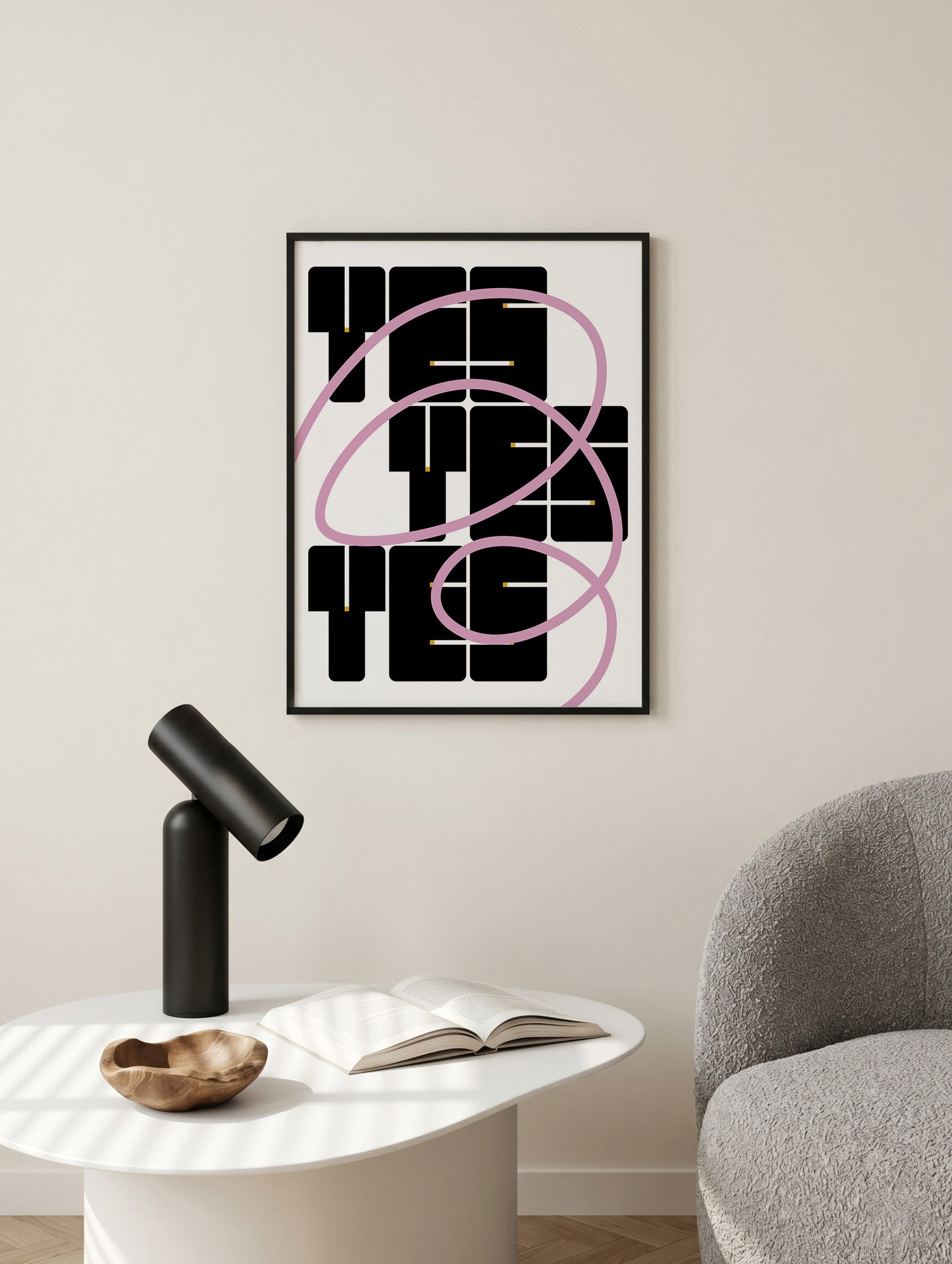Yes Abstract Poster Mockup