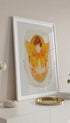 Butterfly Woman Portrait Illustration Poster Mockup