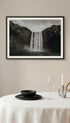 Skógafoss Waterfall Wall Art Print Mockup