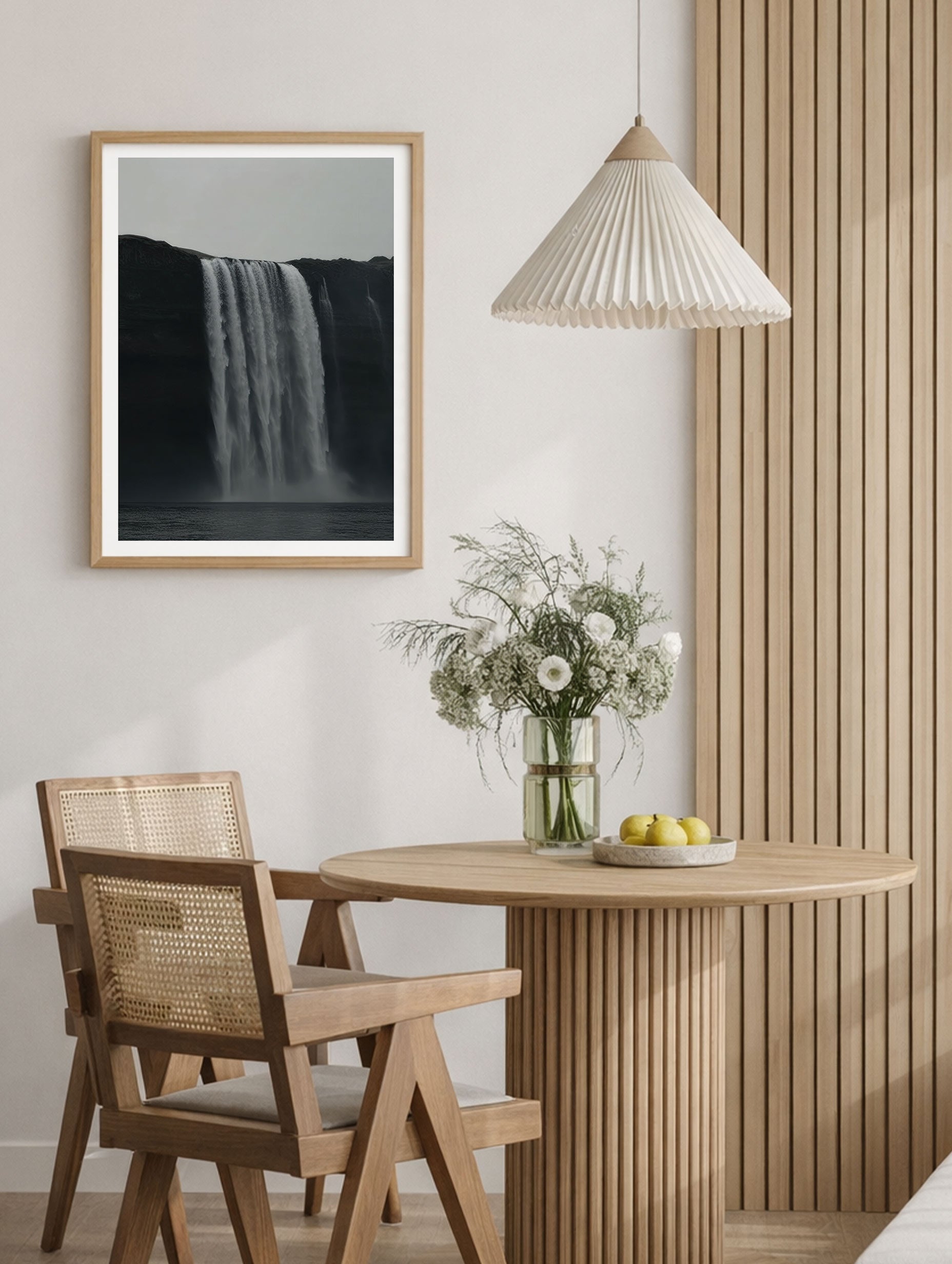 Skógafoss Waterfall Wall Art Mockup