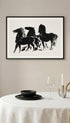 Three Black Horses Standing Looking to the Left Leo Gestel Art Print Mockup