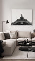 Eiffel Tower Black and White Poster Mockup