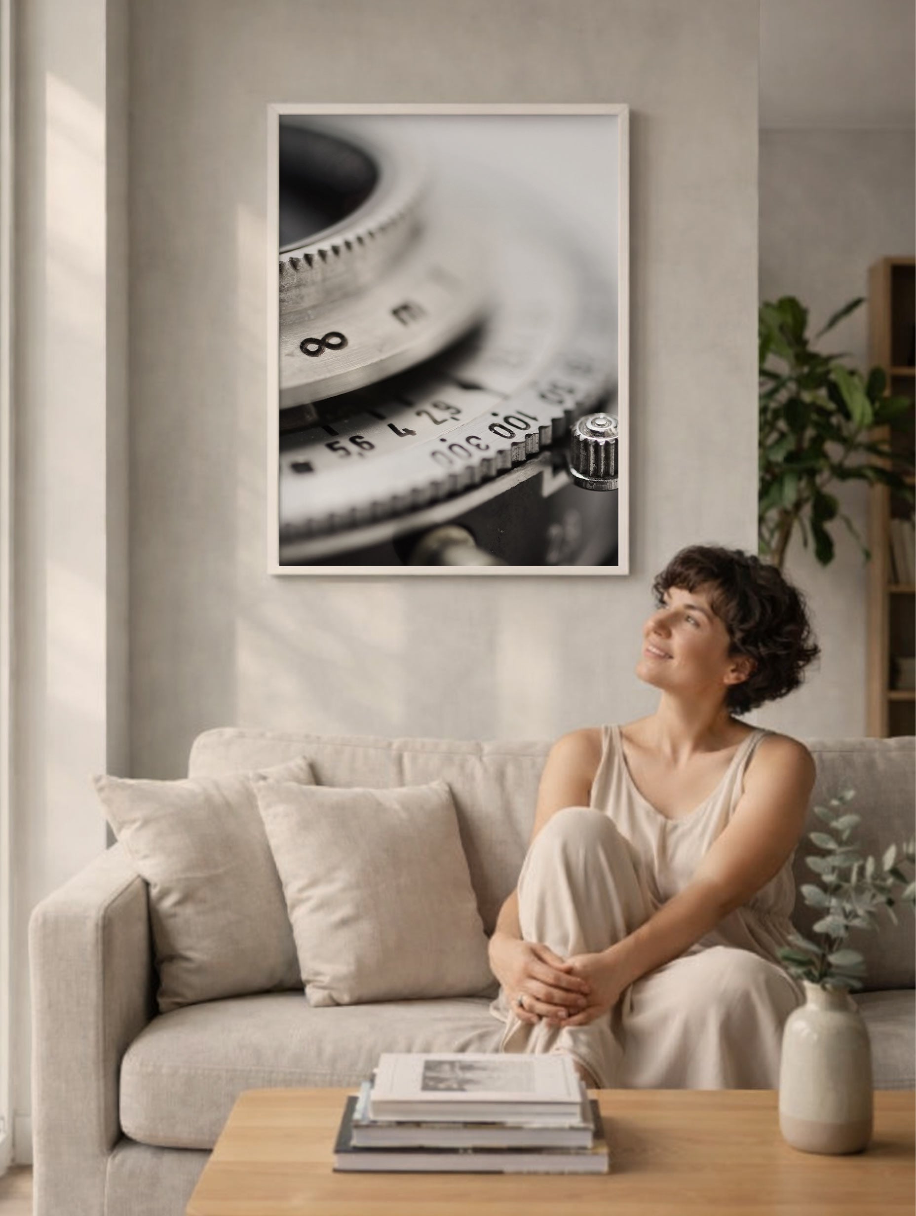 Camera Lens Vintage Poster Mockup