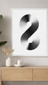 Infinity Symbol Black and White Poster No 1 Mockup